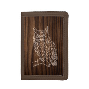 Wood Owl Wallet