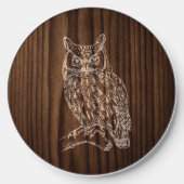 Wood Owl Wireless Charger (Front)