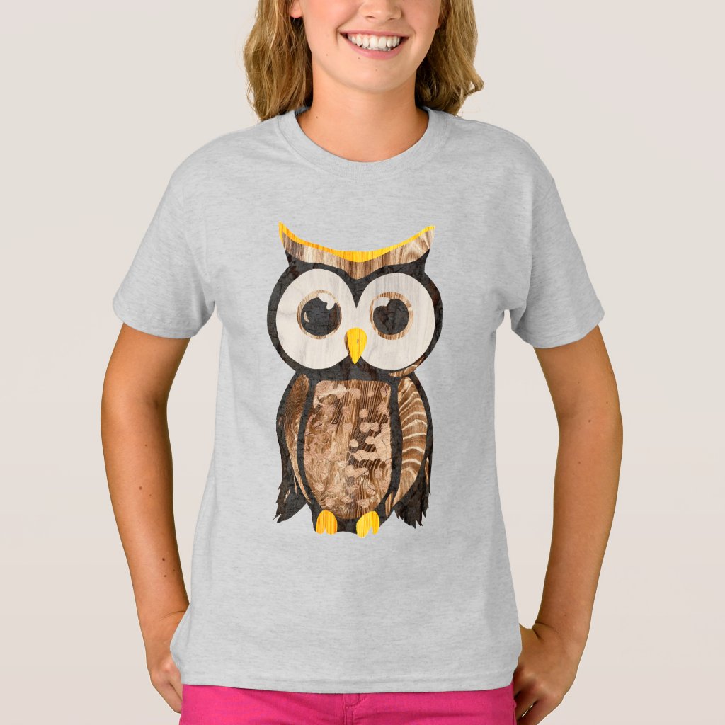 Wood - Owl with big eyes