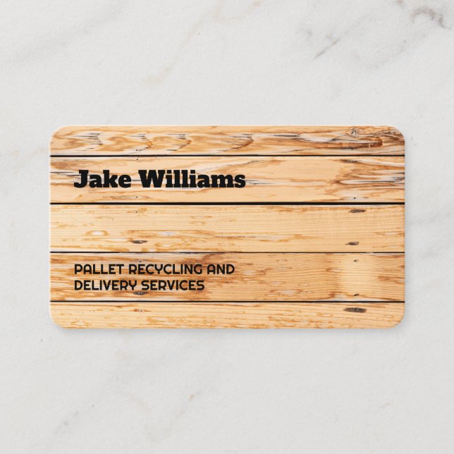 Wood Pallet Timber Business Card (Front)