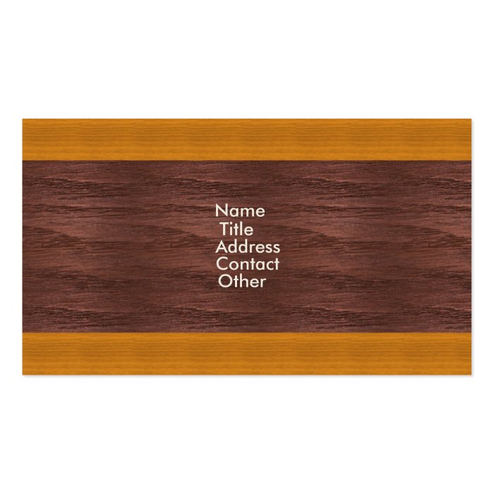 Wood Panel Pattern Business Cards