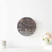 Wood Panel | Rustic Round Clock (Home)