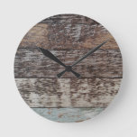 Wood Panel | Rustic Round Clock