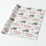 Wood Paneled Car What Fun It Is To Ride Christmas Wrapping Paper<br><div class="desc">Christmas wrapping paper featuring a pattern on wood paneled vehicles with Christmas tree tied to top.  Text says,  "oh what fun it is to ride" design also features snowflakes.</div>