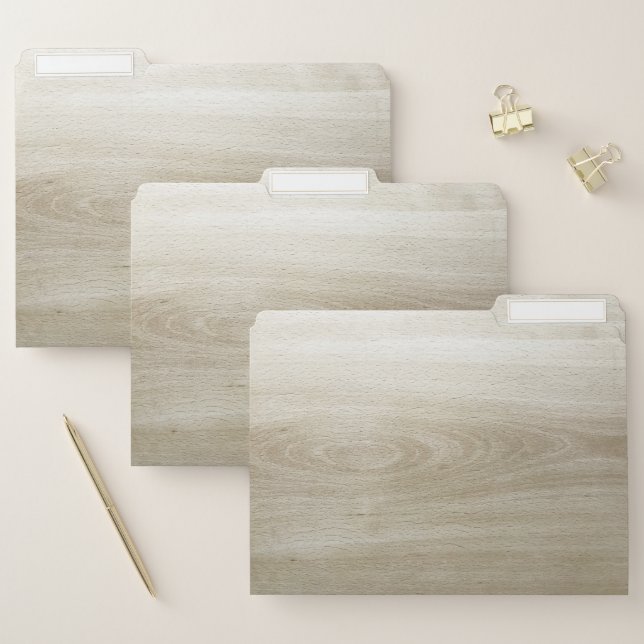 Wood panelled file folder (Set)