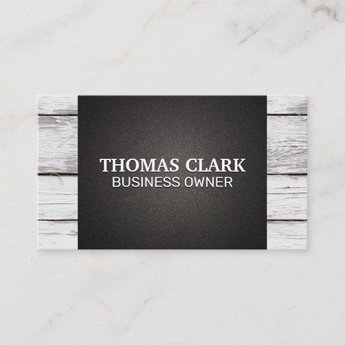 Wood Panels  Black Texture Business Card