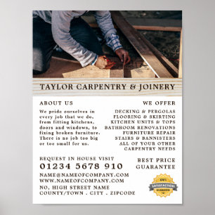 Wood Panels, Carpentry, Carpenter Advertising Poster