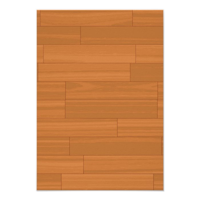 Wood Parquet Floor Pattern Custom Invitation