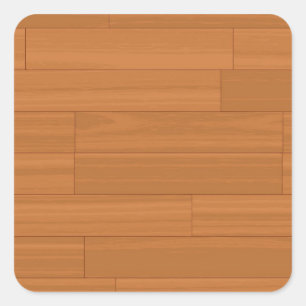 Wood Parquet Floor Pattern Square Sticker