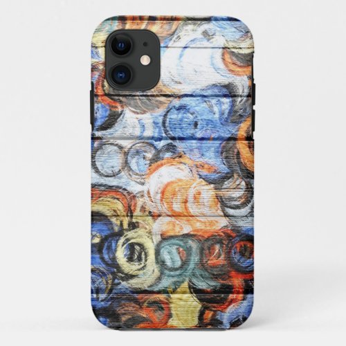Wood Pastel Painting 2 iPhone 11 Case