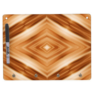 Wood Pattern Art - Modern Style Dry Erase Board With Keychain Holder