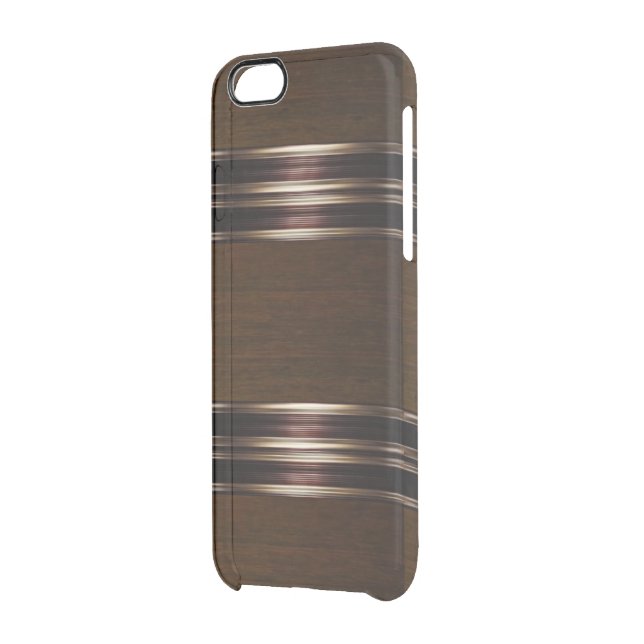 Wood Pattern Bronze/Gold IPhone 6 Case (Back Left)