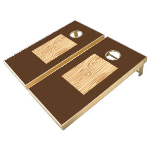 Wood Pattern Grain  Cornhole Set