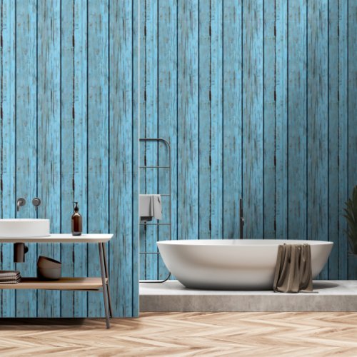 Wood pattern mural weathered flaking paint  wallpaper 