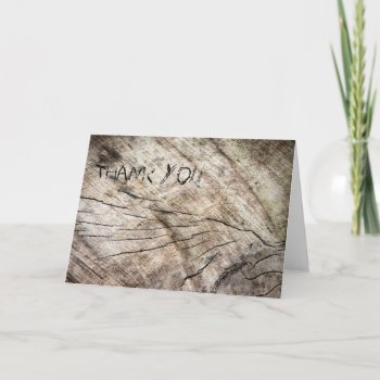 Wood Pattern Thank You Card by GetArtFACTORY at Zazzle