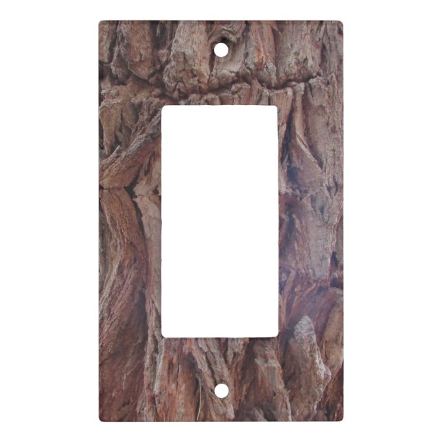 Wood Pattern Tree Trunk Pattern Rustic Brown Red Light Switch Cover (Front)