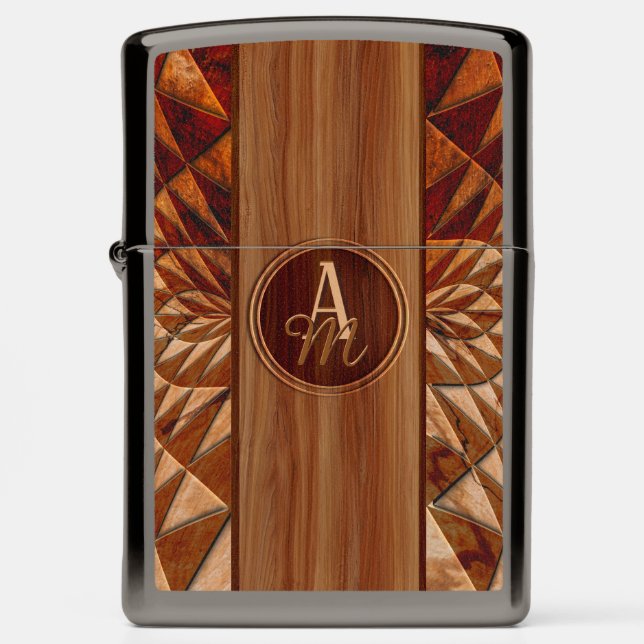 Wood Pattern Zippo Lighter (Front)