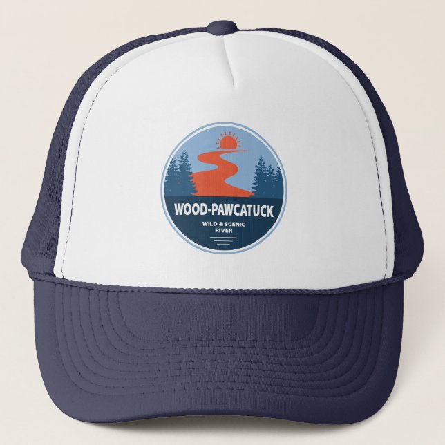 Wood-Pawcatuck Wild And Scenic River Trucker Hat (Front)