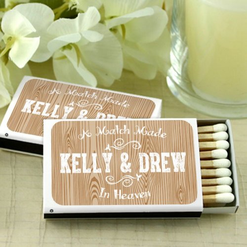 Wood Personalized White Matchboxes _ Set Of 50