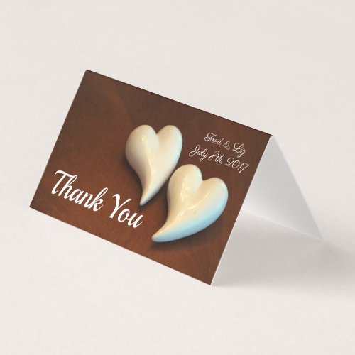 Wood Philanthropic Wedding Favors Donation Cards