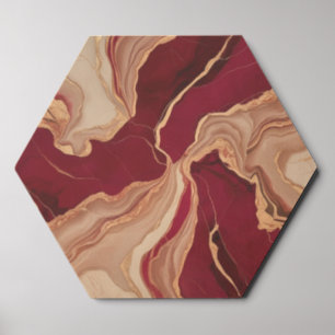 Wood Photo Tile – Peel and Stick with red marble