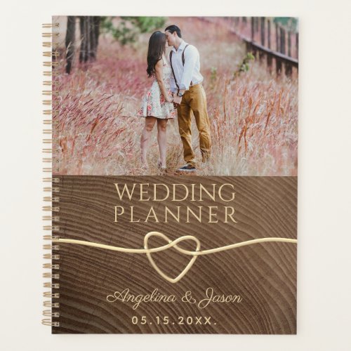 Wood Photo Wedding Planner
