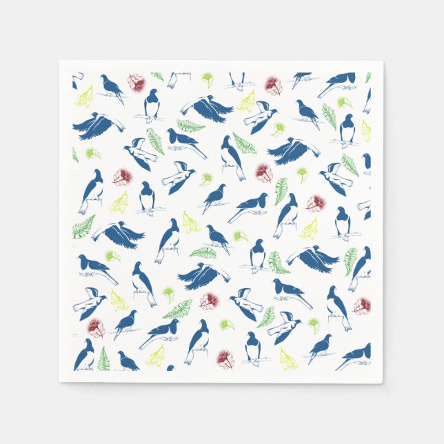 Wood Pigeon Kereru NZ Bird Napkins (Front)