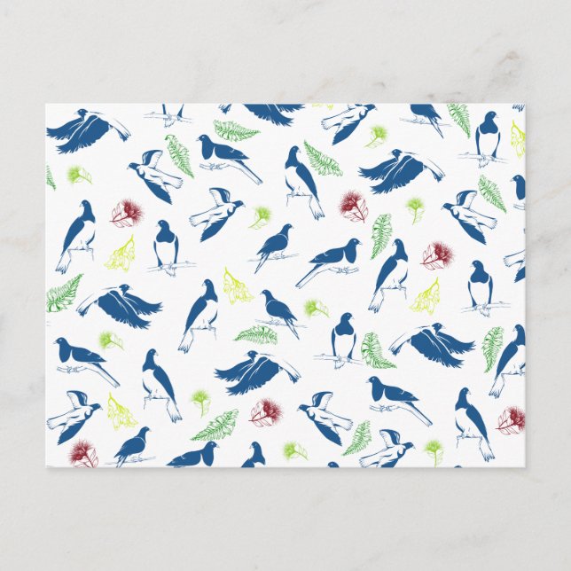 Wood Pigeon Kereru NZ Bird Postcard (Front)