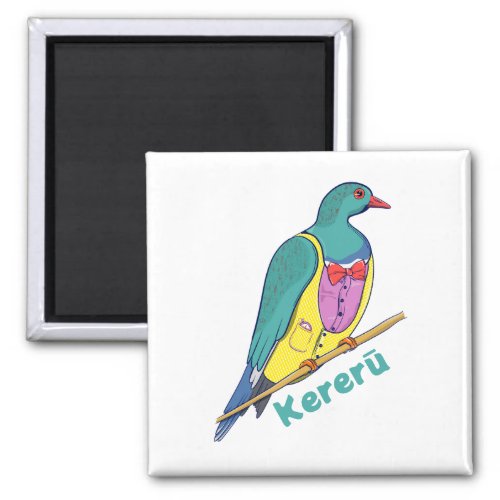 Wood Pigeon Kereru Wearing a suit Magnet