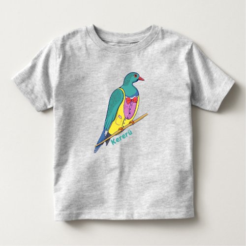 Wood Pigeon Kereru Wearing a suit Toddler T_shirt