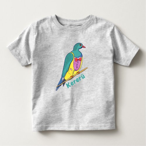 Wood Pigeon Kereru Wearing a suit Toddler T_shirt