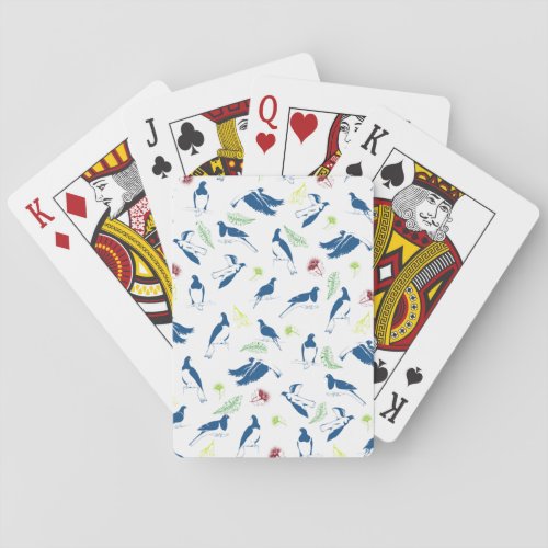 Wood Pigeons New Zealand bird pattern Playing Cards