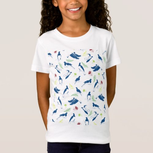 Wood Pigeons New Zealand bird pattern T_Shirt