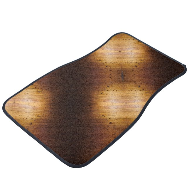 Wood Pine Panels Car Floor Mat (Angled)