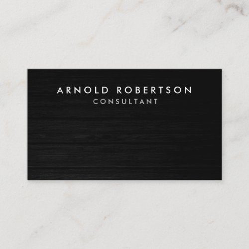 Wood Plain Gray Professional Business Card