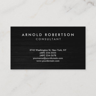 Wood Plain Gray Professional Business Card