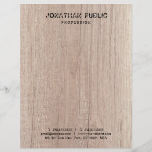 Wood Plank Board Look Template Distressed Text Letterhead