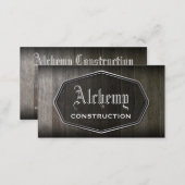 Wood Plank Construction Business Card (Front/Back)