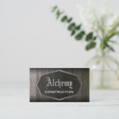 Wood Plank Construction Business Card (Standing Front)