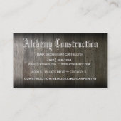 Wood Plank Construction Business Card (Back)
