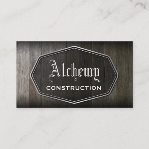 Wood Plank Construction Business Card