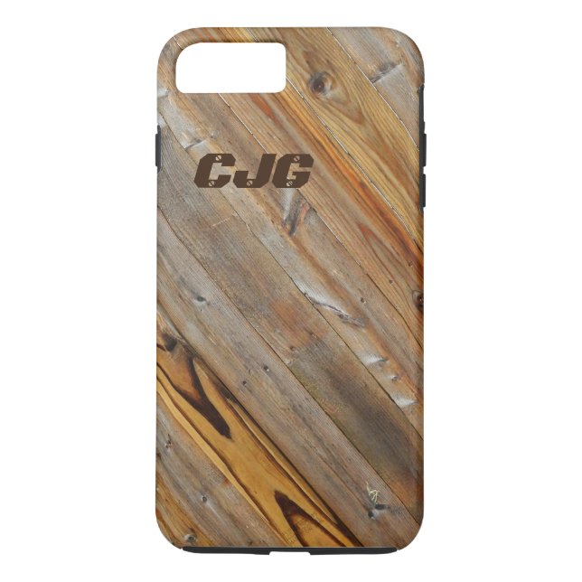 Wood Plank Diagonal *Personalize* Case-Mate iPhone Case (Back)