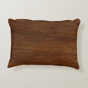 Wood Plank Plain Texture Lumber Accent Pillow