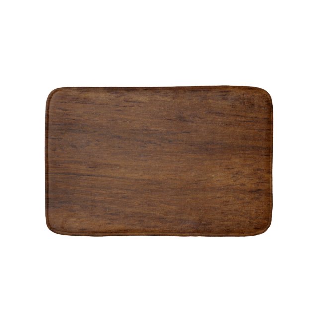 Wood Plank Plain Texture Lumber Bath Mat (Front)