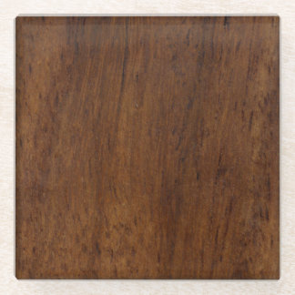 Wood Plank Plain Texture Lumber Glass Coaster