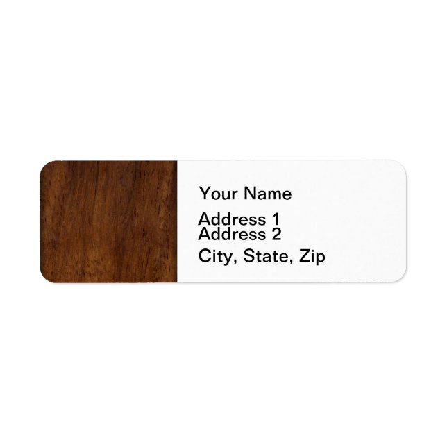 Wood Plank Plain Texture Lumber Label (Front)