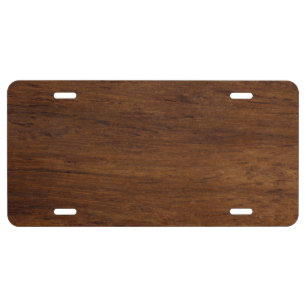 Wood Plank Plain Texture Lumber License Plate