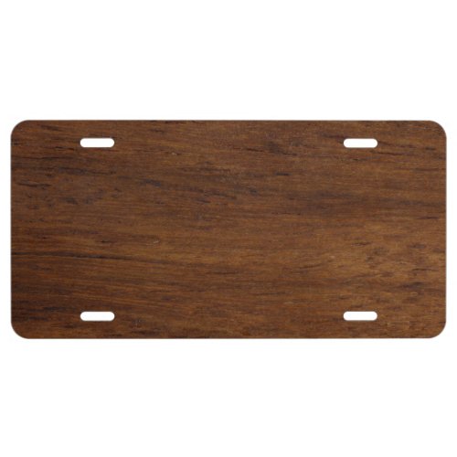 Wood Plank Plain Texture Lumber License Plate