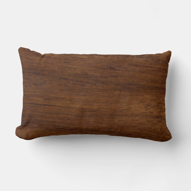 Wood Plank Plain Texture Lumber Lumbar Pillow (Front)