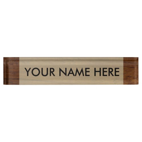 Wood Plank Plain Texture Lumber Nameplate